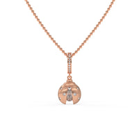 Mystic Ladybug Chain Pendant Rose Gold