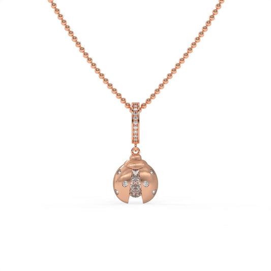Mystic Ladybug Chain Pendant Rose Gold