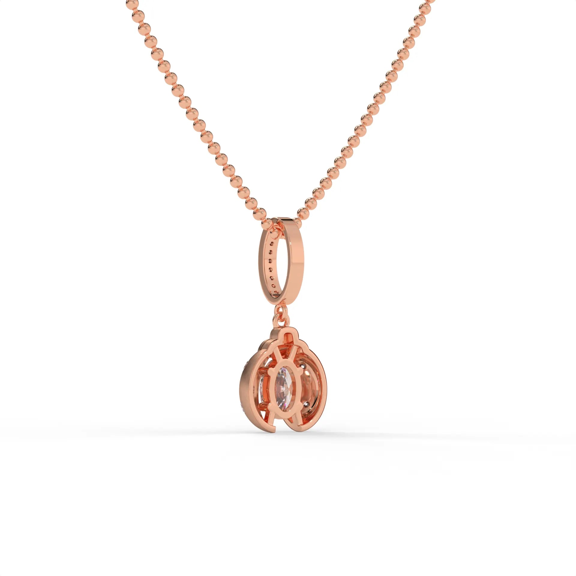 Mystic Ladybug Chain Pendant Rose Gold