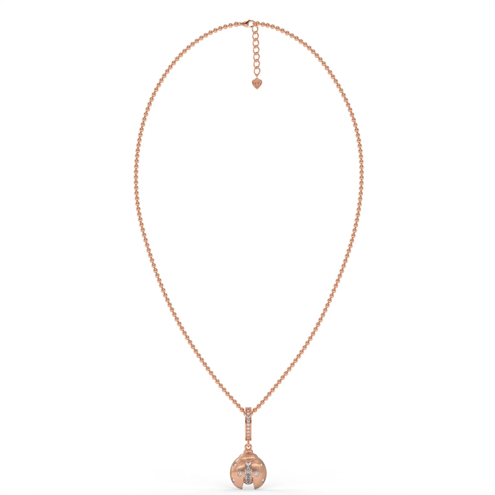 Mystic Ladybug Chain Pendant Rose Gold