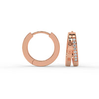 Orbit Screw Hoops Rose Gold