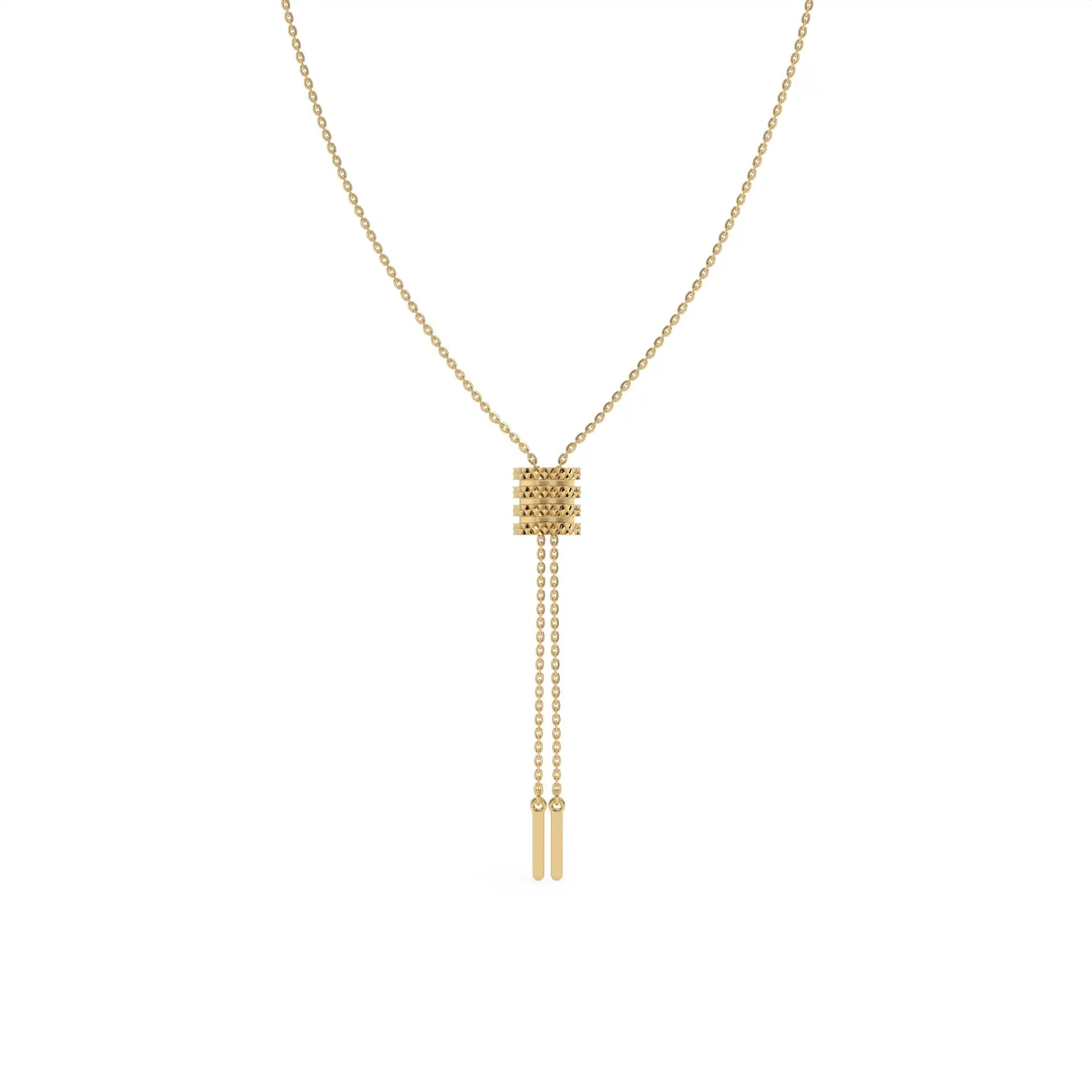 Orbit Tassel Chain Necklace Gold