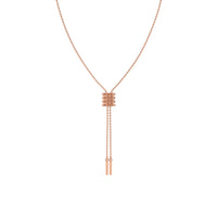 Orbit Tassel Chain Necklace Rose Gold