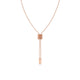 Orbit Tassel Chain Necklace Rose Gold