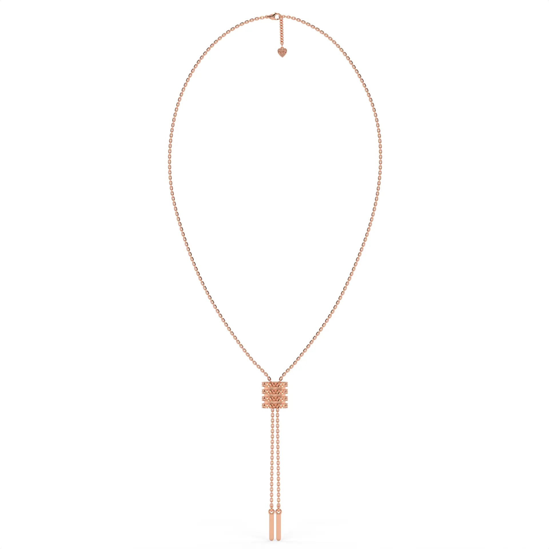Orbit Tassel Chain Necklace Rose Gold