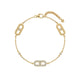 Paper Clip Glow Bracelet Gold