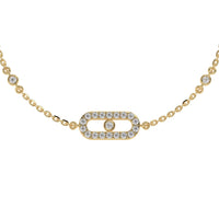 Paper Clip Glow Bracelet Gold