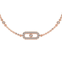 Paper Clip Glow Bracelet Rose Gold