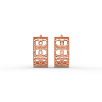 Parisian Interlock Hoops Rose Gold