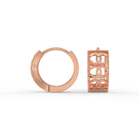 Parisian Interlock Hoops Rose Gold