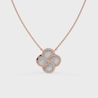 Moonpetal Chain Pendant Rose Gold