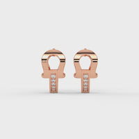 Horseshoe Hoops Rose Gold