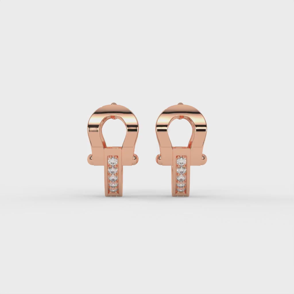Horseshoe Hoops Rose Gold