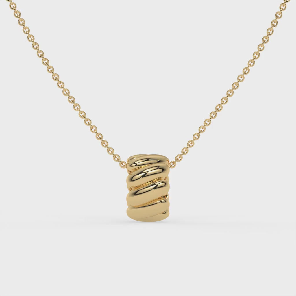 Golden Groove Chain Pendant