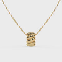 Golden Groove Chain Pendant