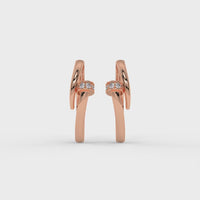 Signature Nail Hoops Rose Gold