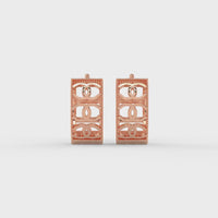 Parisian Interlock Hoops Rose Gold