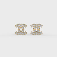 Classic Crystal Earrings Gold
