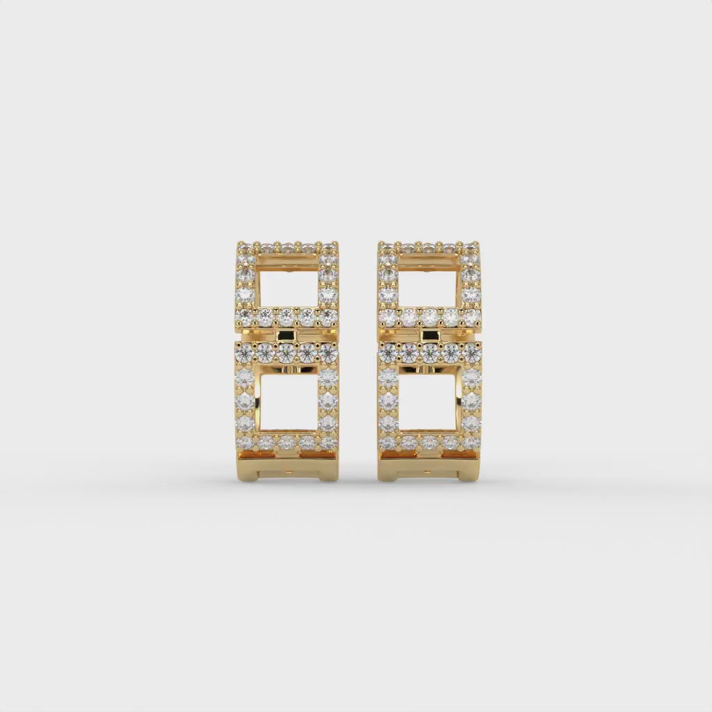 Manhattan Lattice Hoops Gold