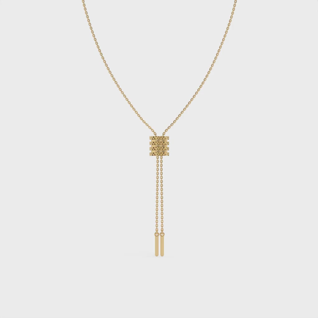 Orbit Tassel Chain Necklace Gold
