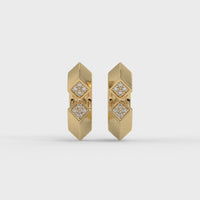 Lustre Edge Hoops Gold