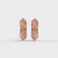 Lustre Edge Hoops Rose Gold