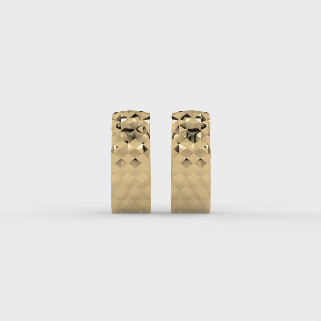 Diamond Cut Hoops