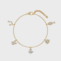 Tiny Treasures Charm Bracelet Gold