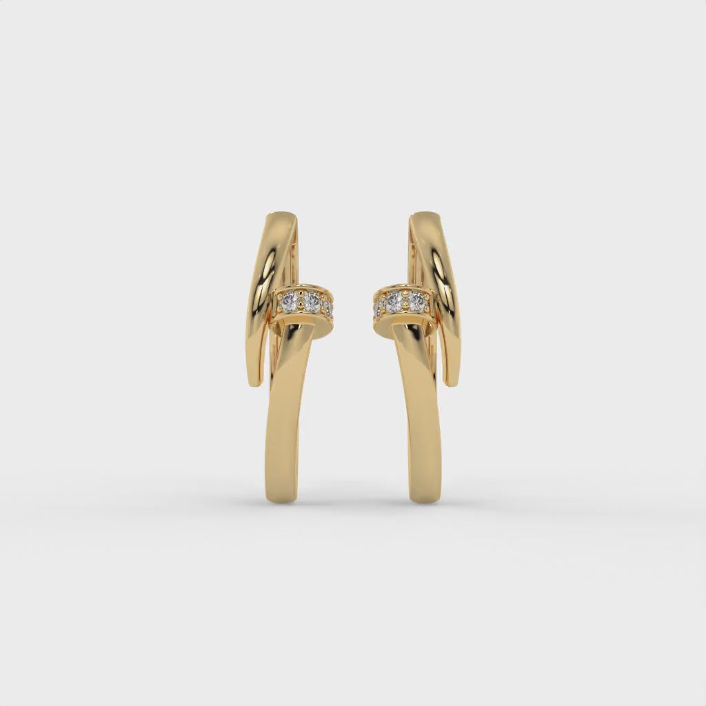 Signature Nail Hoops Gold