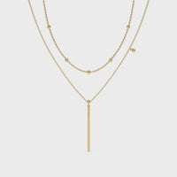 Layered Drop Chain Necklace