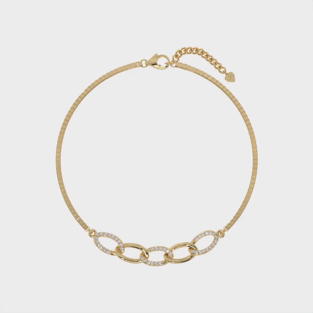 Lustre Link Bracelet Gold