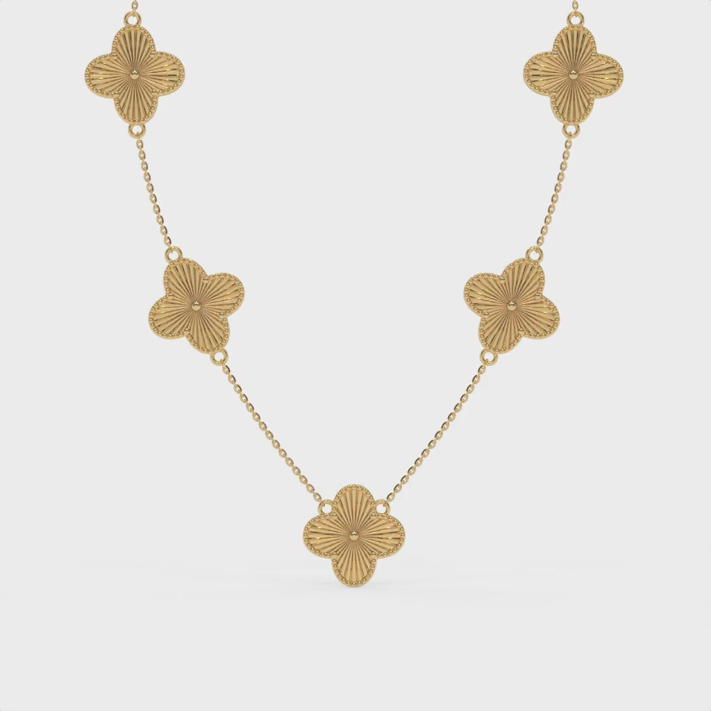 Clover Cascade Chain Necklace