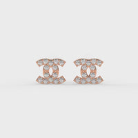 Classic Crystal Earrings Rose Gold
