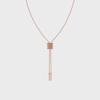 Orbit Tassel Chain Necklace Rose Gold