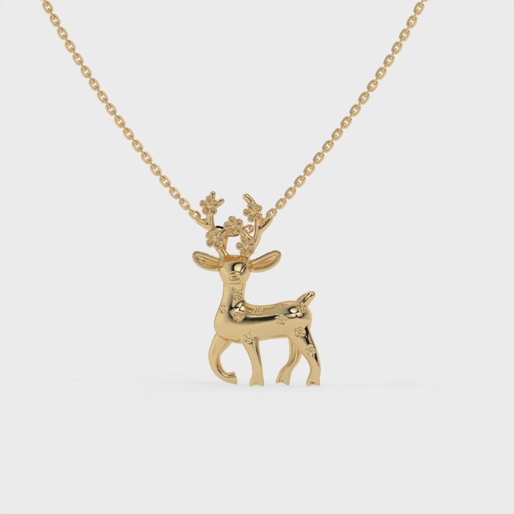 Forest Whisper Chain Pendant Gold