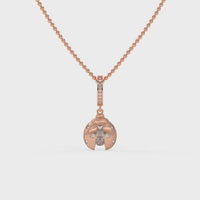 Mystic Ladybug Chain Pendant Rose Gold