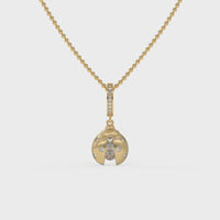 Mystic Ladybug Chain Pendant Gold