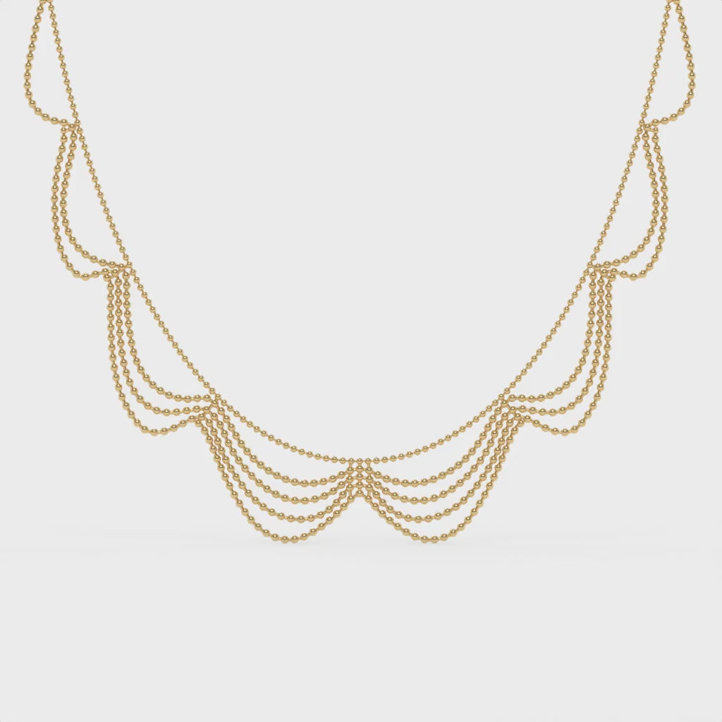 Golden Veil Chain Necklace