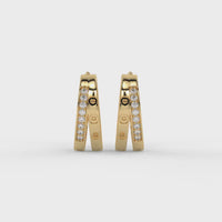 Orbit Screw Hoops Gold