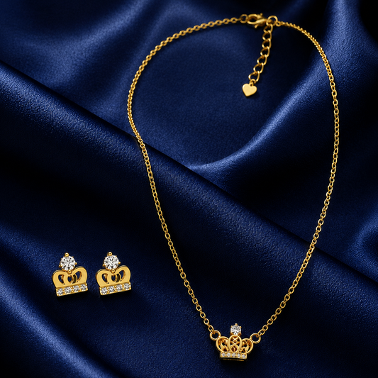 Princess Diaries Pendant & Earring Set Gold