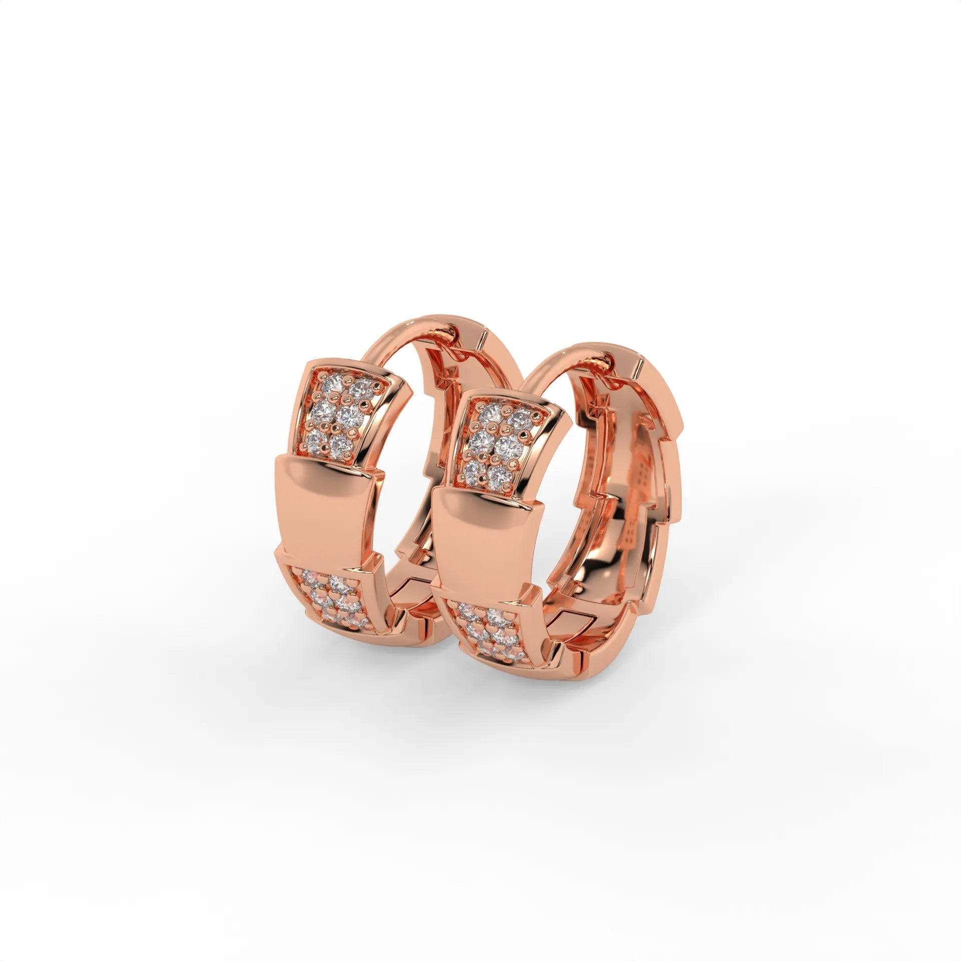 Prism Hoops Rose Gold