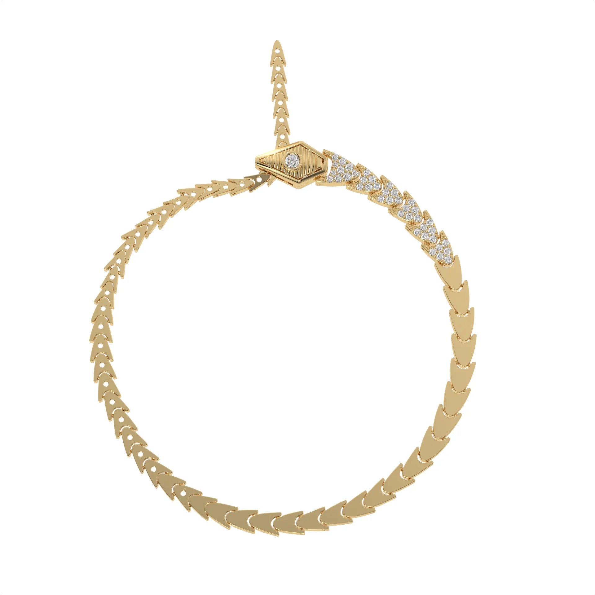 Regal Serpent Bracelet Gold