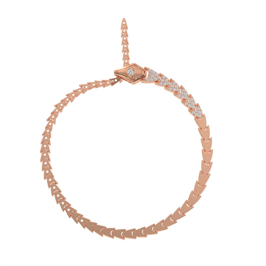 Regal Serpent Bracelet Rose Gold