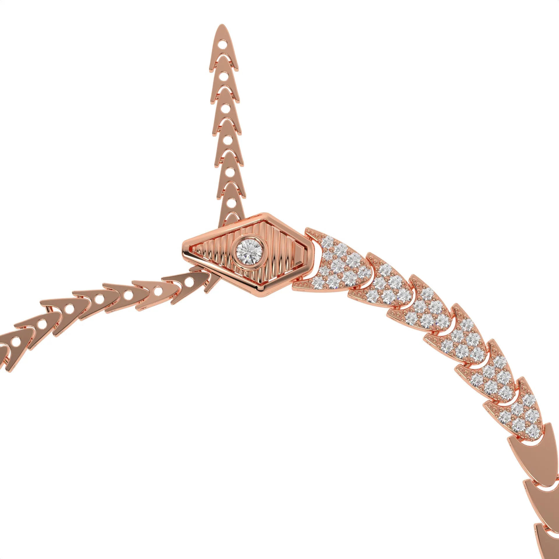Regal Serpent Bracelet Rose Gold