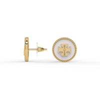 Signature Mother of Pearl Earrings Gold