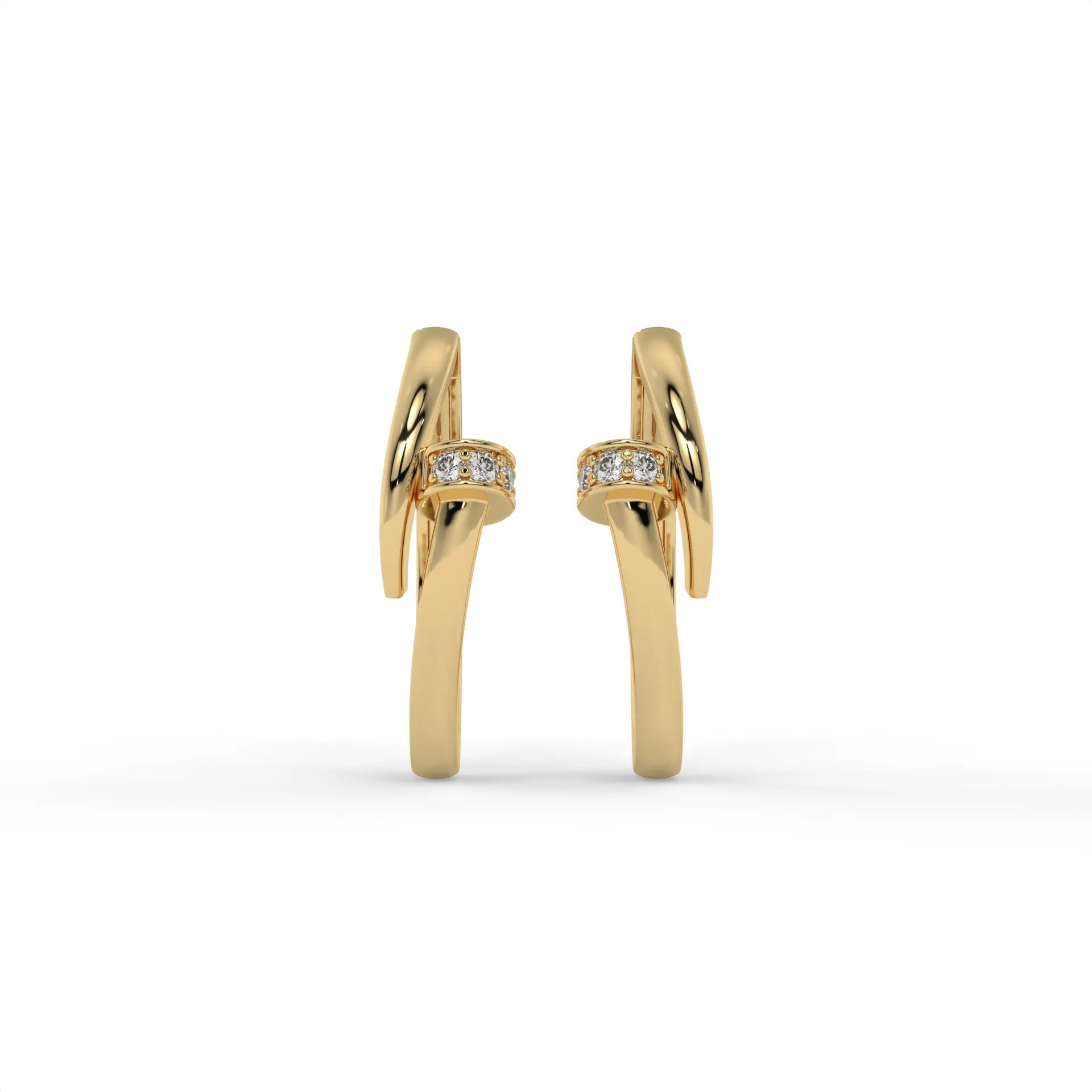 Signature Nail Hoops Gold