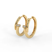 Signature Nail Hoops Gold
