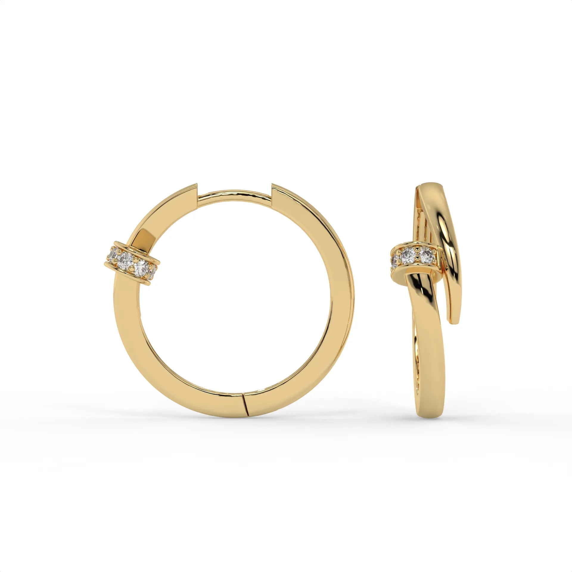 Signature Nail Hoops Gold