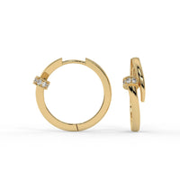 Signature Nail Hoops Gold