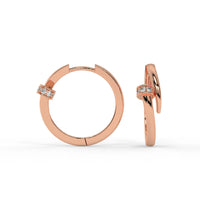 Signature Nail Hoops Rose Gold